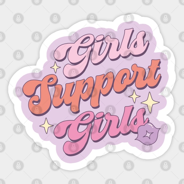 Girls Support Girls Sticker by Happii Pink